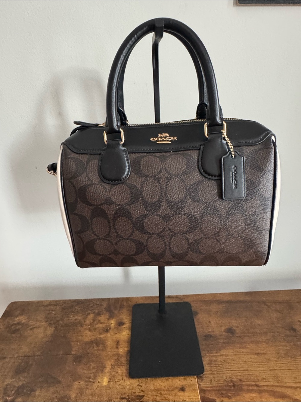 Coach Mini Bennett Satchel Brown Signature Satchel with F57521